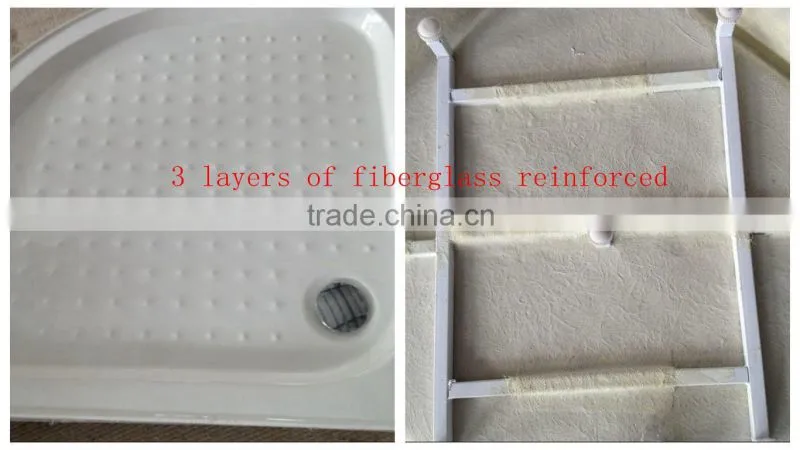 Cloth glass shining aluminium shower enclosure