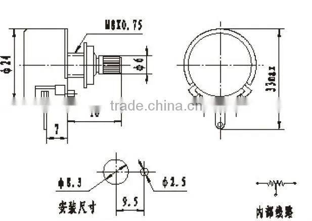 wire-wound speed controller potentiometer