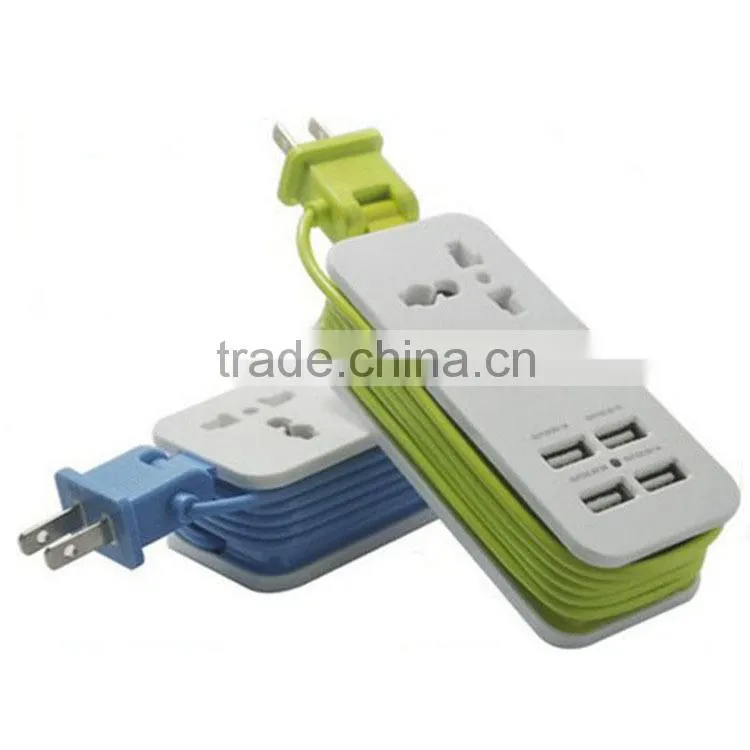 2015 hot new 6 ports usb intelligent Super fast flat mobile phone battery charger