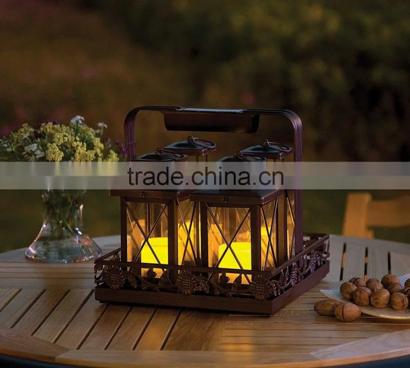 rechargeable led solar candle lantern lamp