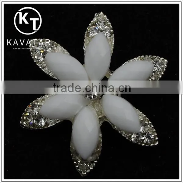 Good quality NK009 metal rhinestone button with pearl for clothes