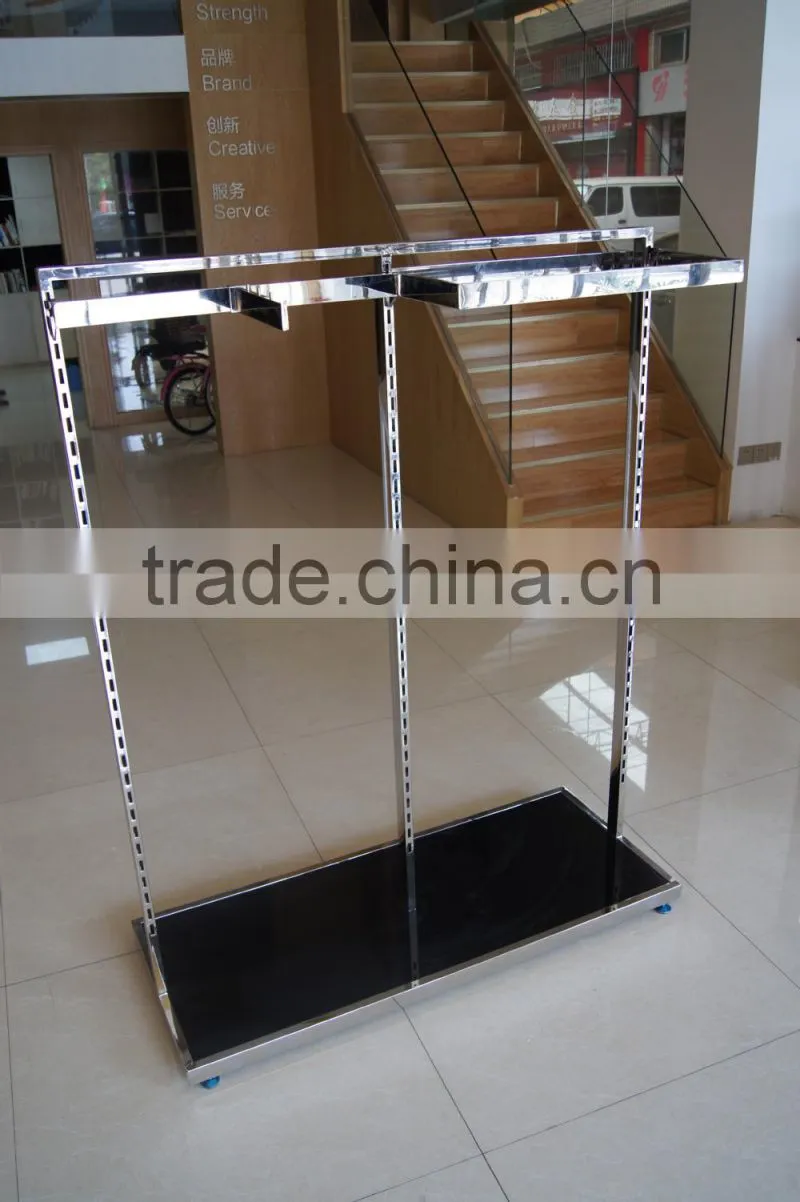 Stainless steel display rack / Stainless steel clothes shop shelf stand