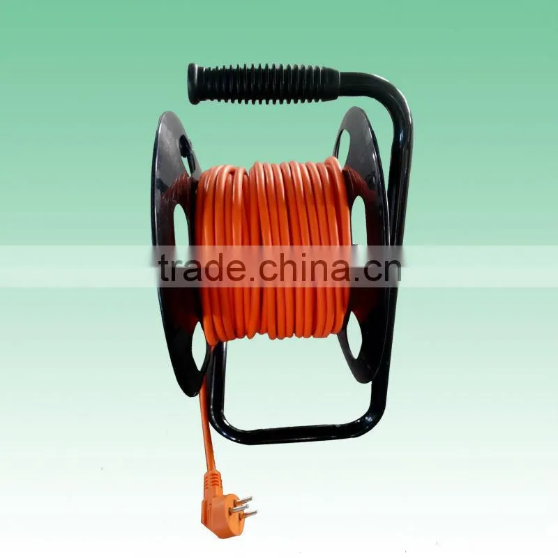 Israel 3pin plug plastic retractable cable reel