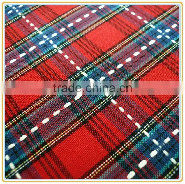 65%poly 35%cotton 21s Dobby Yarn Dyed Fabric