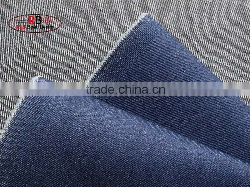 Wholesale indogo color denim fabric jeans material in foshan
