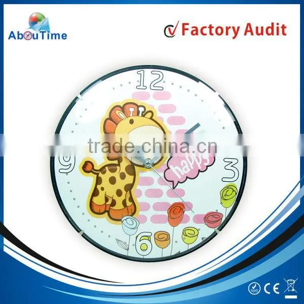 12inch plastic wall clock cartoon pictures of clocks