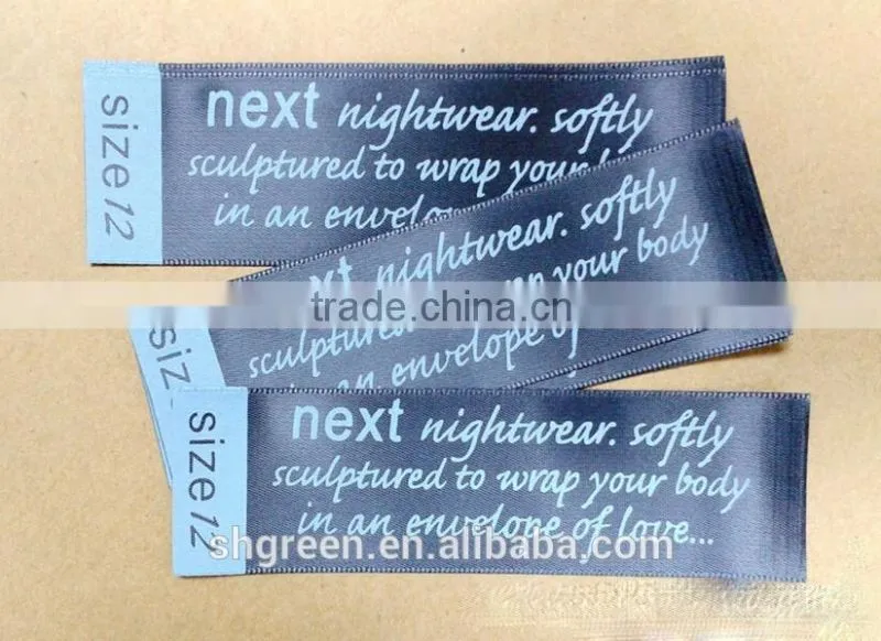 Pure white sew in clothing tag for printing
