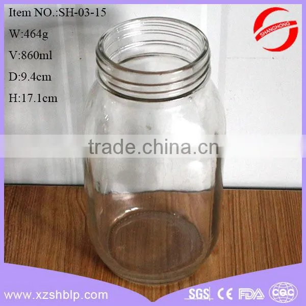 860ml regular mouth glass jar for honey,honey glass jars wholesale