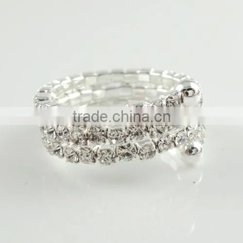 2016 Simply Design Women Rhinestone Rings Multilayer Elastic Finger Rings For Women