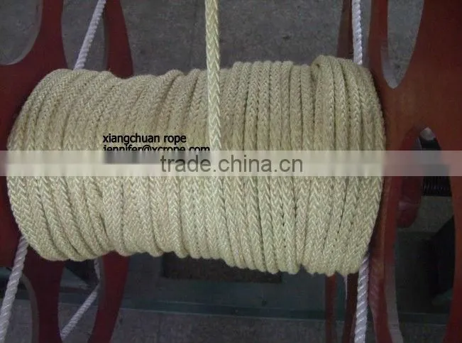 8 strands PP Fiber rope Dia70mm/Brown labor line/mooring rope