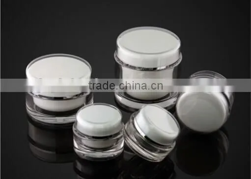 acrylic cosmetic cream jar straight round shape