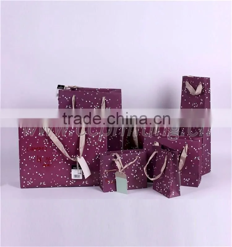 New fancy custom logo printed shopping bag gift paper bag with handle