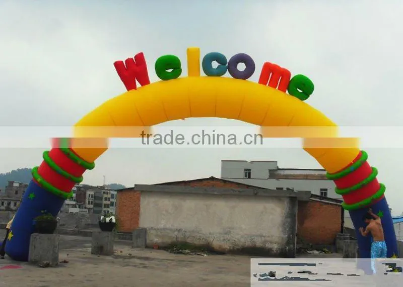 The inflatable arches like coconut tree