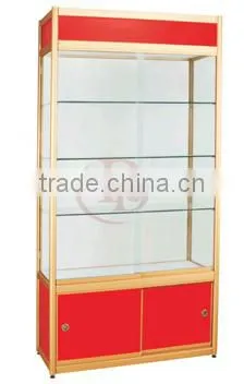 AD-10 wooden shoe cabinet glass shoe rack display