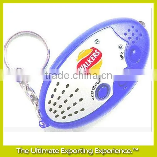 Recording LED Keychain,plastic Recording LED Keychain