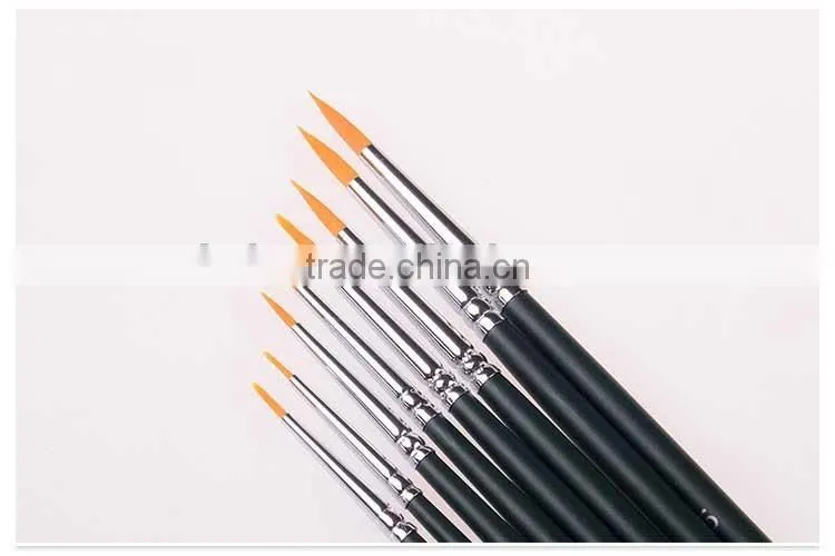 hot selling wooden hair brush with nylon paint brush set