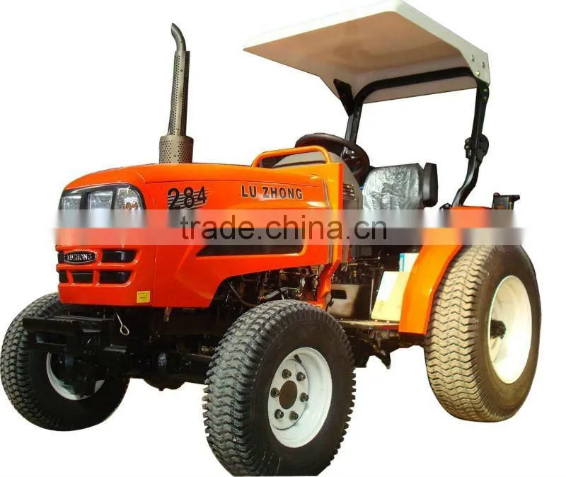 Mini farm tractor, LZ254 25HP 4x4 with rops sunshade, with 4in1 loader, slasher mower, backhoe, wood chipper etc.