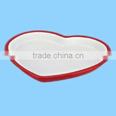 round blue ceramic baking plates