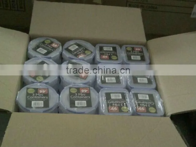 3pk plastic food container