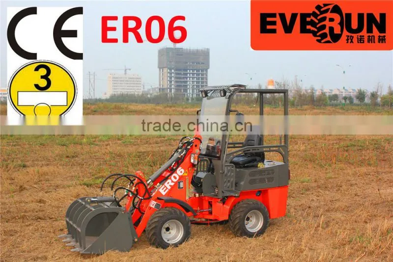 Everun ER06 hydrostatic driving 600KG loading capacity mini Loader/Hoflader