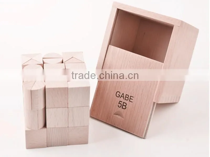 Froebel Baby Kids Toys Creativity Developing Wooden Cube Gabe 5B Learning Educational Preschool Training