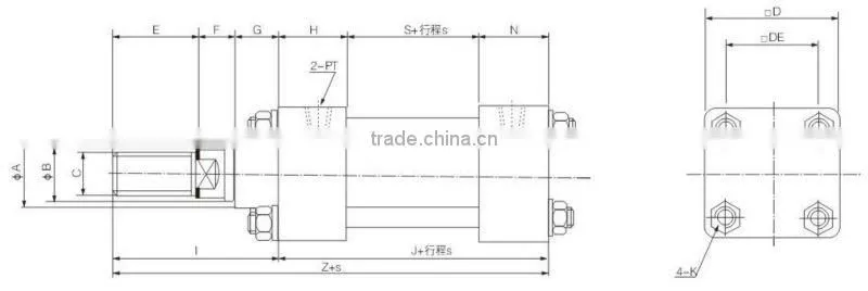 roller press machine hob series hydraulic cylinder