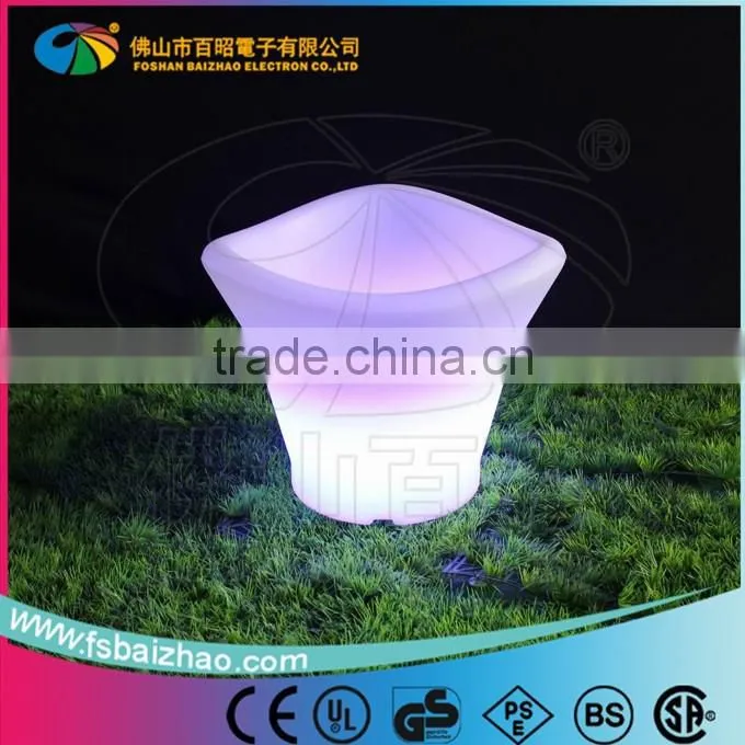 RGB color modern design luxury led plastic ice buckets with lids