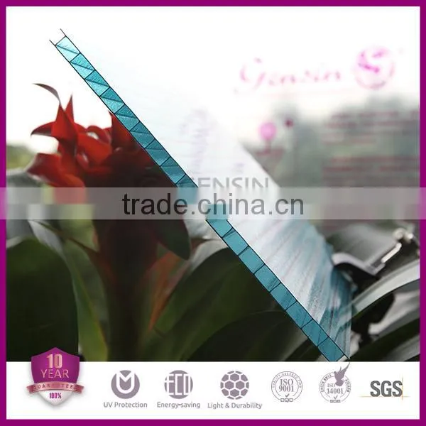 Widely used crystal two wall 8mm polycarbonate sheet