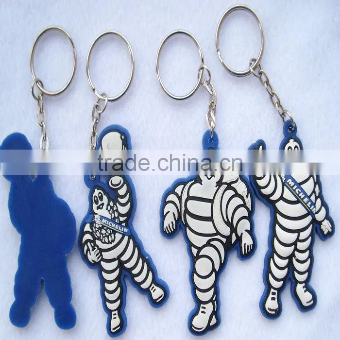 Custom design 3D pvc keychain with embossed logo