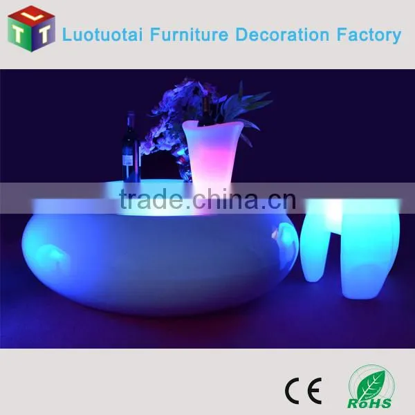 illuminated 16 color change plastic led chair