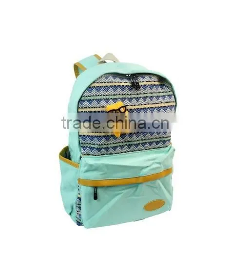 Lightweight Canvas Laptop Bag/Cute School Backpack Travel Bag with Little Doll