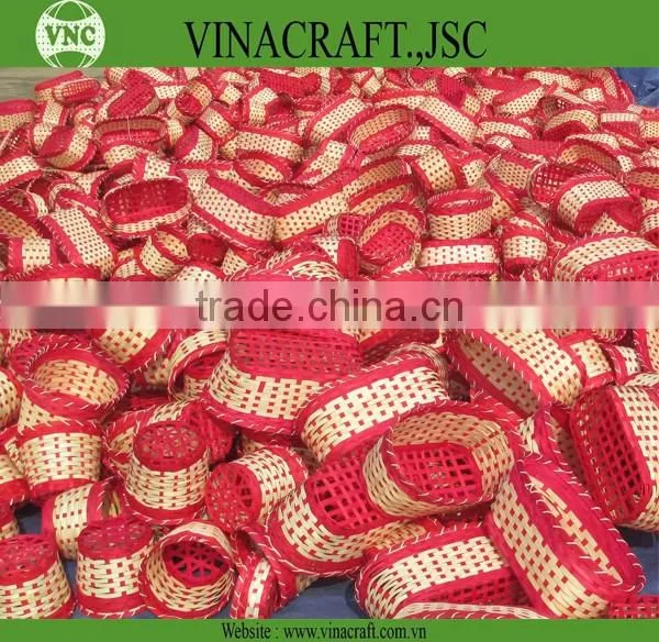 Basket bamboo storage basket for packing in valentine day