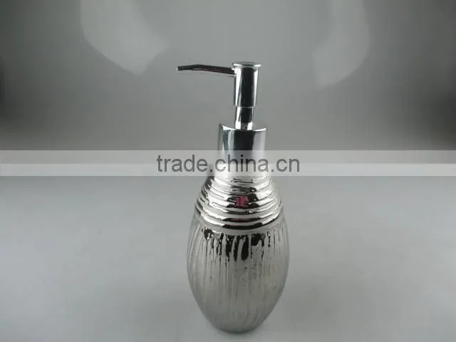 stocked ceramics silver color bath jar modern design