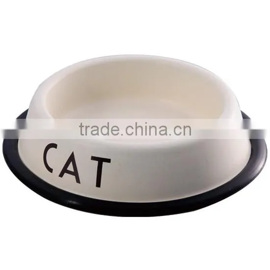 Carbon Steel with Powder Coated Food/Water Serving Cat Dog Feed Pet Bowl