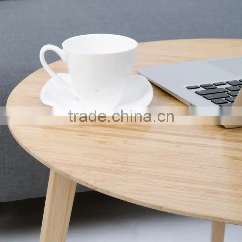 Small circle shape bamboo end talbe for side furniutre