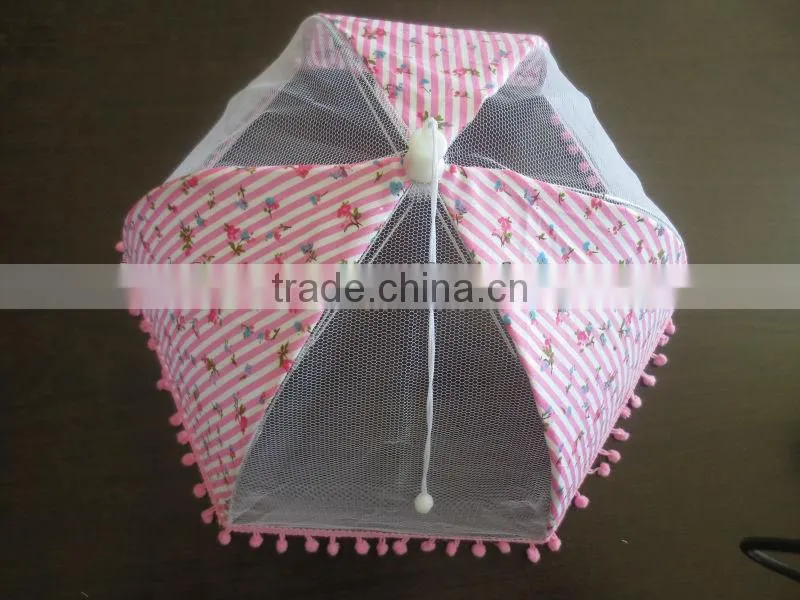 kitchen food cover/cake cover/fruit cover with Fur Ball lace