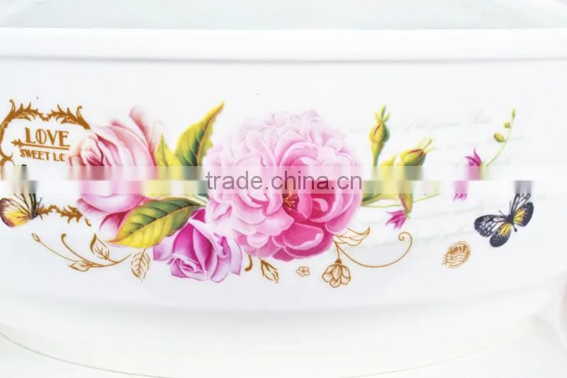 10" porcelain pot suitable for microwave oven with glass lid