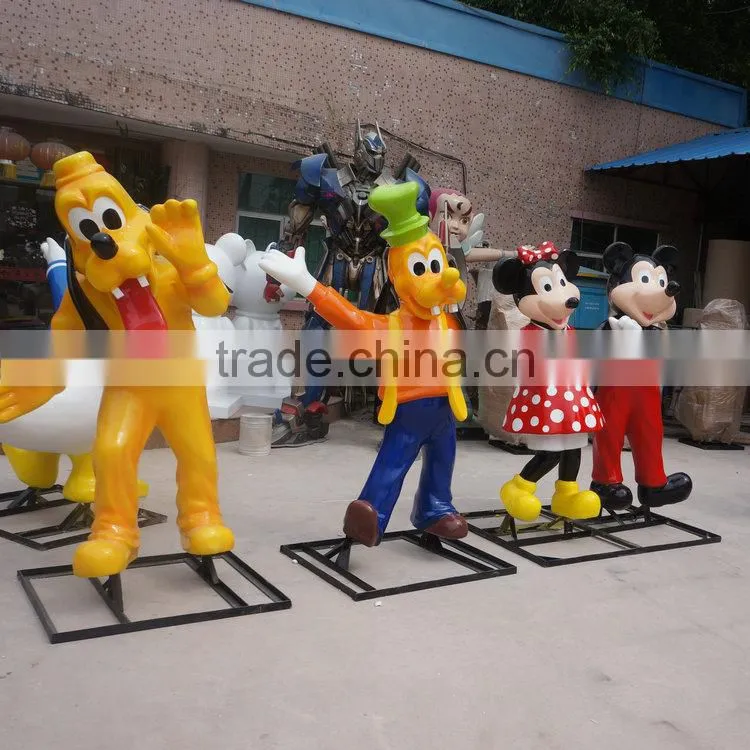 Fiberglass cartoon mickey mouse figure