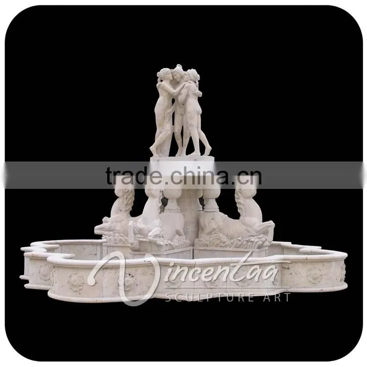 marble horse fountain,stone block fountain VLF-N004S