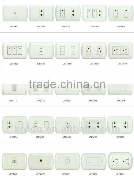 multiple smart wall mounted panel power socket plug with gang switch