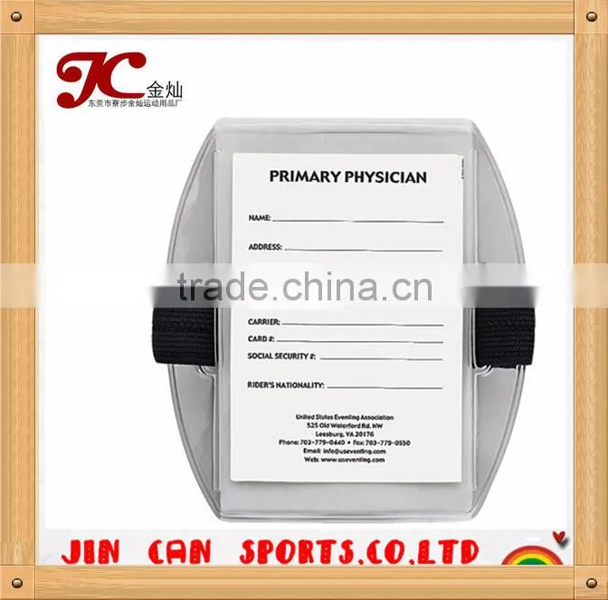 customized fabric reflective armband ID badge holder