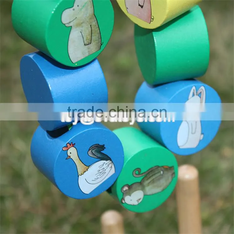 Hot sale preschool intelligent stacking blocks wooden toy blocks for toddlers W13D095
