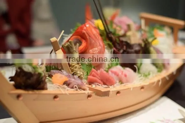 Hinoki Wood Tairyo Sashimi Ship Boat Natural Color