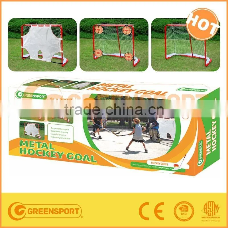 The Metal Hockey Goal With Target Panel for kids training