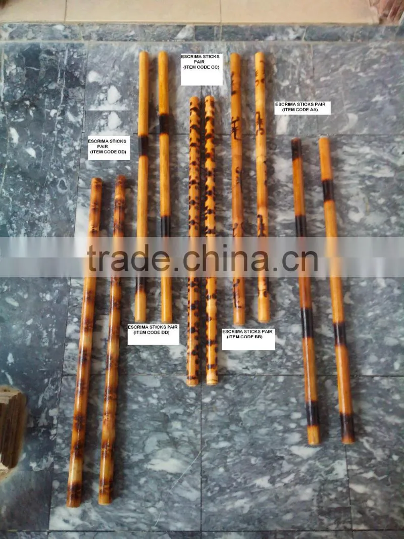 2 Filipino Doce Pares Canete Escrima Kali Arnis Rattan 1" x 28" Fighting Sticks