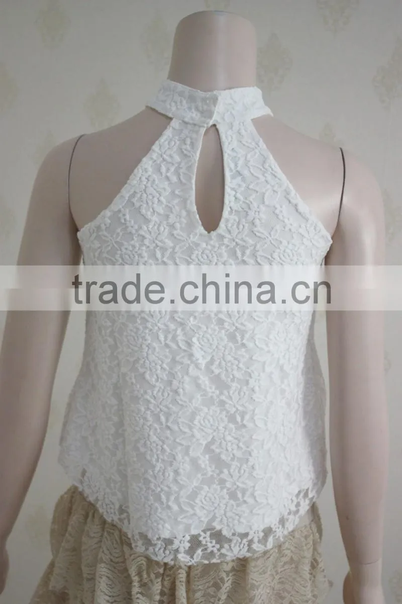 Sexy Lace Back Cross Tank Top New Design Crow Top