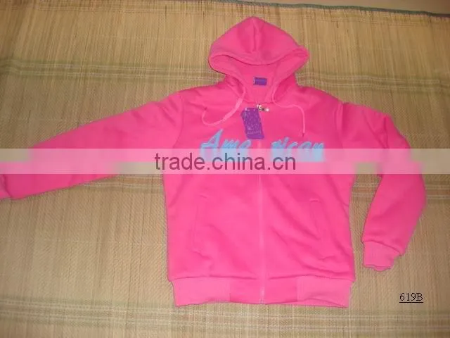 Fashion Apparel Stock Women's Fleece Jacket Hoodies Women