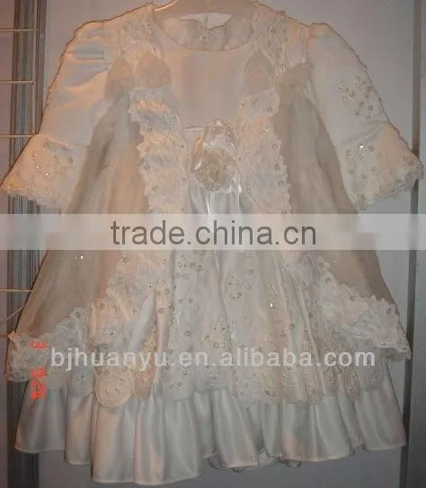 Girl stylish flower white dress
