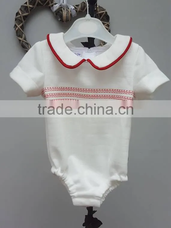 Wholesale Spanish Baby clothes for 1year old with Red Embroiderey