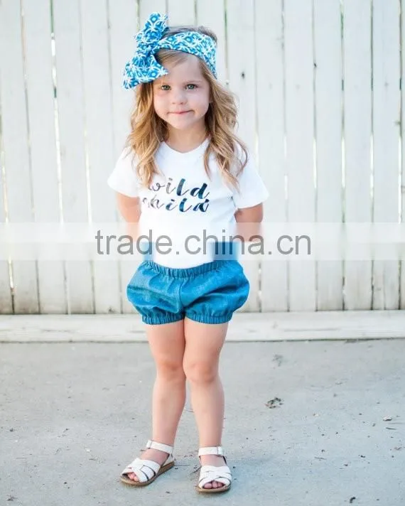 New born baby clothes wholesale little girl summer clothing bloomer set